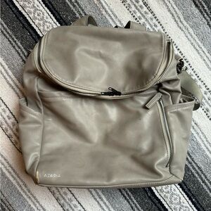Grey Azaria Vegan Leather Diaper Bag